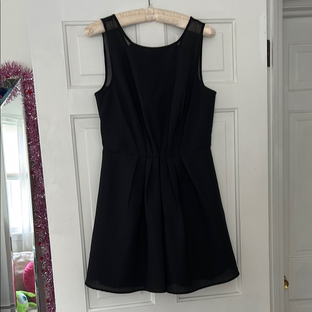 FABLE Black Dress w/ Mesh Detail